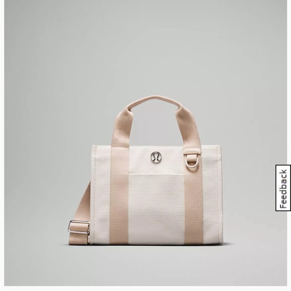 🆕 Mini Lululemon Two-Tone Canvas Tote - Picture 1 of 3
